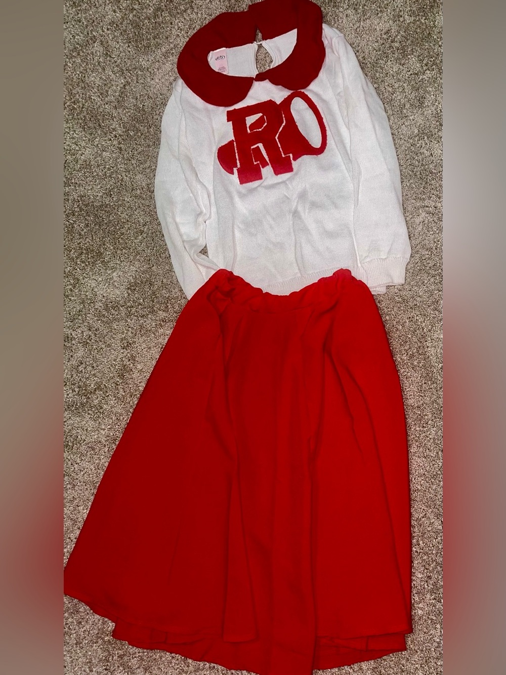 Rubies Grease skirt sweater Costume Cheerleader women’s small